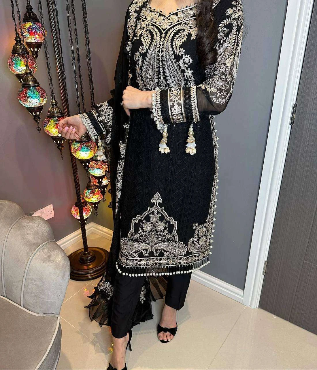 Vardan Ethnic Lc 1271 Heavy Georgette Wholesale Pakistani Party Wear Salwar Suit — Wholesale Salwar Suits, MPA wholesale from Surat - Gallery Image 2